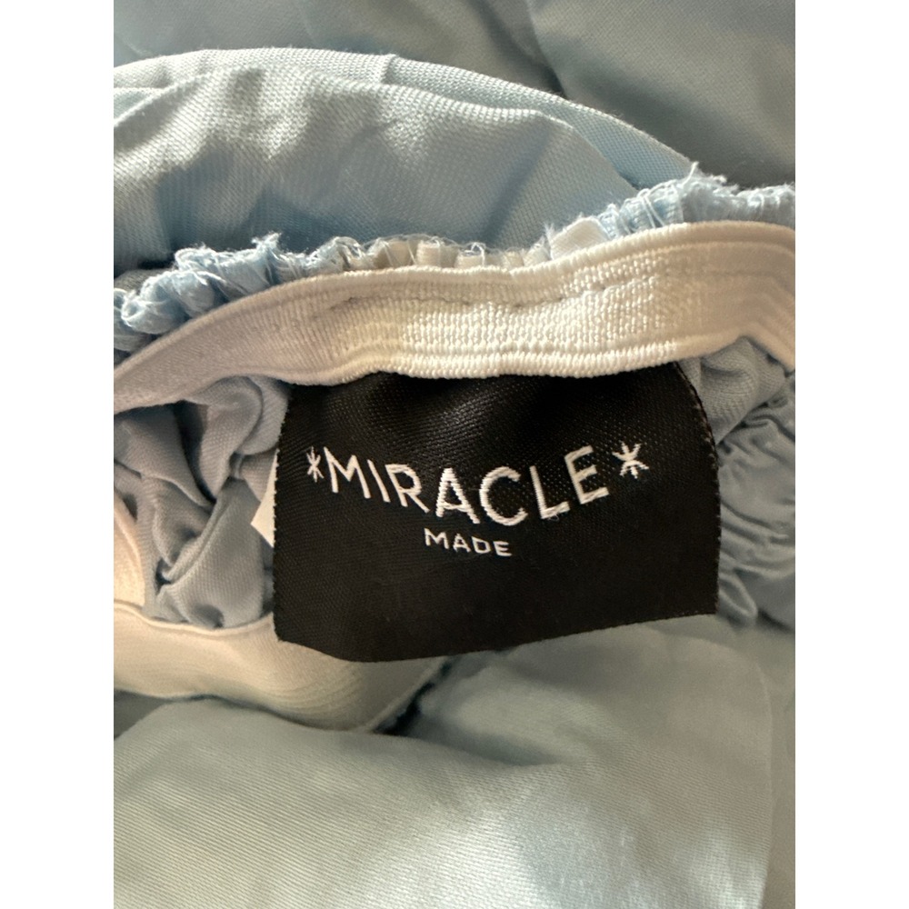 Miracle Split King Silver Infused Cotton Bed Sheet Light Blue Anti Microbial New - Picture 3 of 6